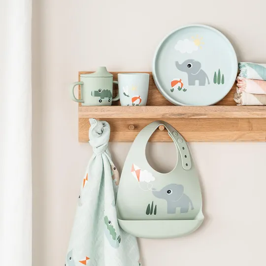 Done By Deer Stick & Stay Bord - Playground - Rond - 18 cm - Blue