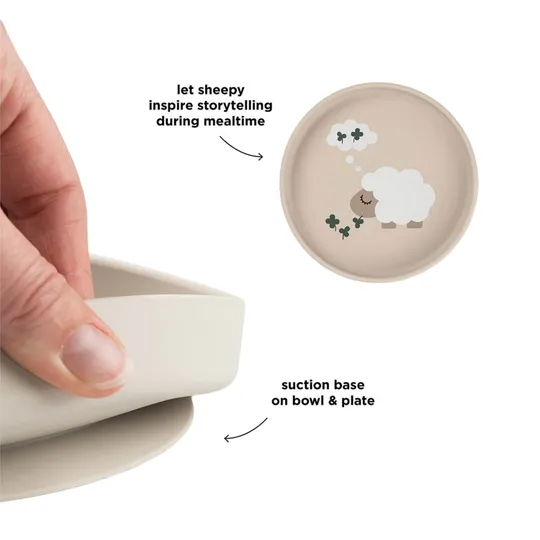 Done By Deer Stick & Stay Bord - Tiny Farm - Rond - 18 cm - Sand