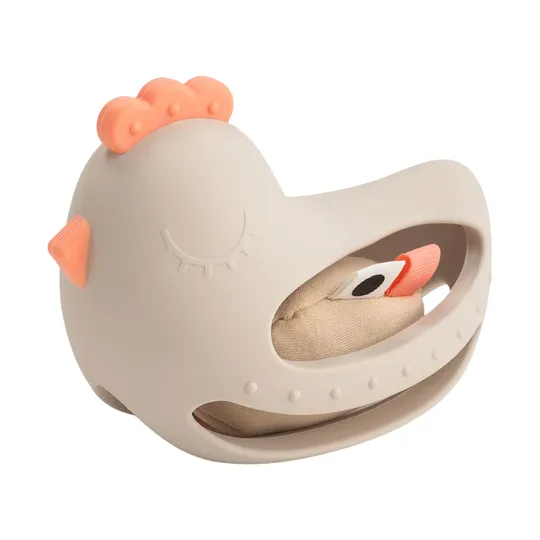 Done By Deer Clucky Grip En Bijtspeeltje Met Rammelaar – Sand