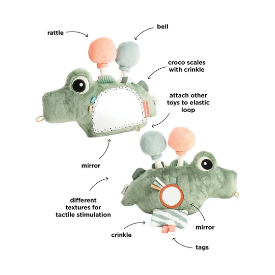 Done By Deer Vloer Spiegel - Croco - Green