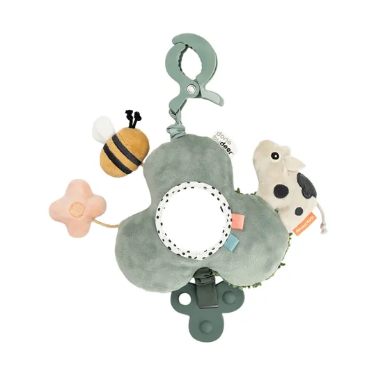 Done By Deer Tiny Farm Activiteitenspiegel Met Clip – Groen