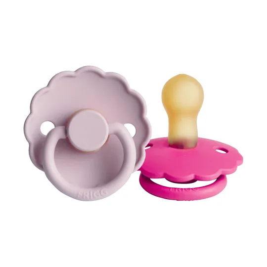 Frigg Daisy Fopspeen - 0-6 mnd (2 stuks) - Lila/Fuchsia