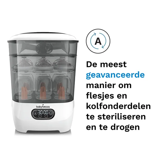 Baby Brezza Flessensterilisator & Droger Advanced - Wit