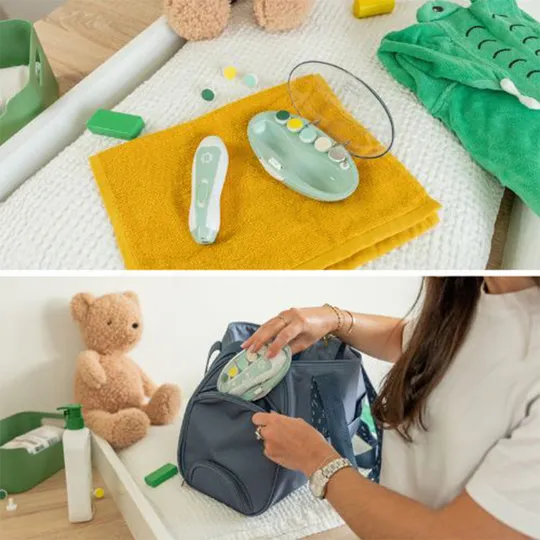 Badabulle Elektrische Nagelvijl - Mint - Inclusief 9 Opzetstukken