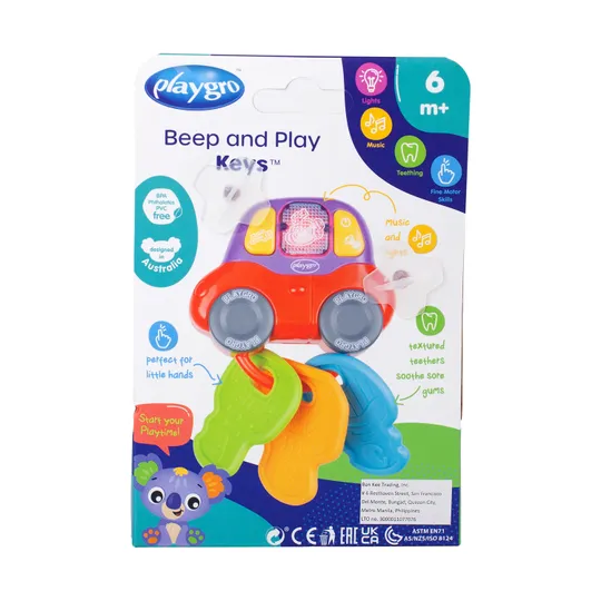 Playgro Rammelaar - Beep and Play Keys