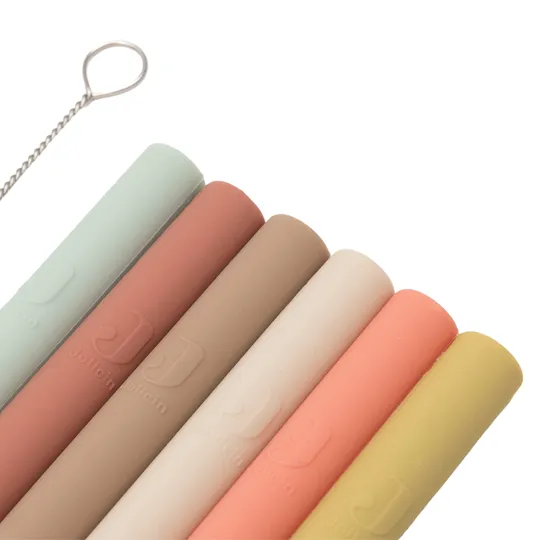 Jollein Siliconen Rietjes - Multicolour - 6-pack
