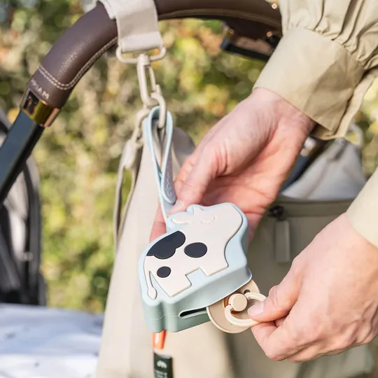 Done By Deer Dotti Fopspeendoosje - Silicone - Blue