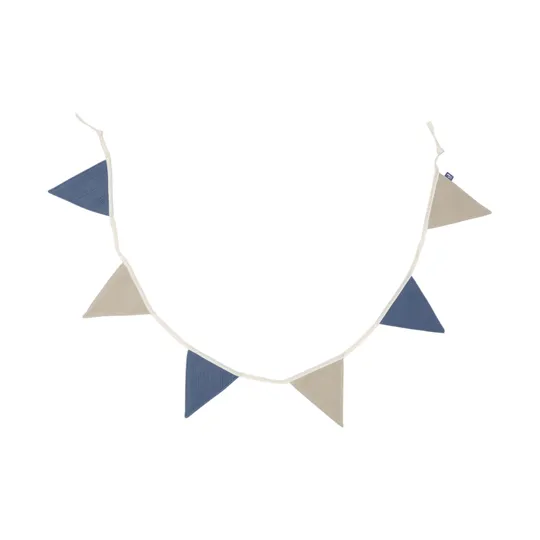 Jollein Vlaggenlijn Jeans Blue/Olive green 200 x 17 cm