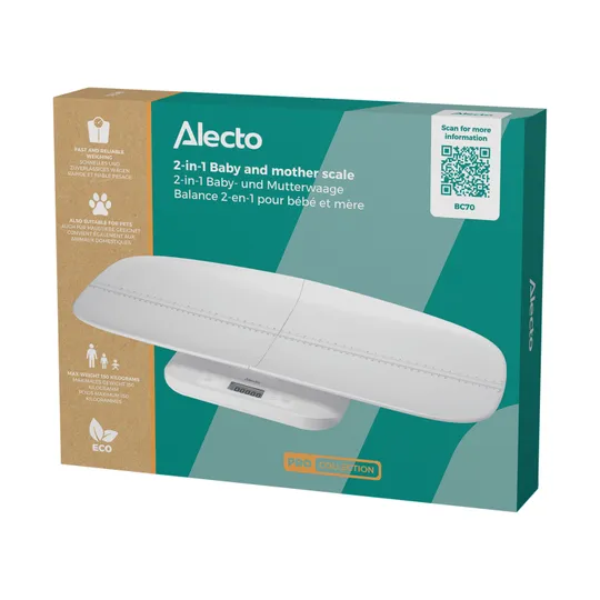 Alecto Babyweegschaal - Opvouwbaar