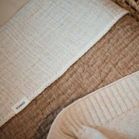 Koeka Rivoli Ledikantdeken - Maat 100 x 150 - Caffe 