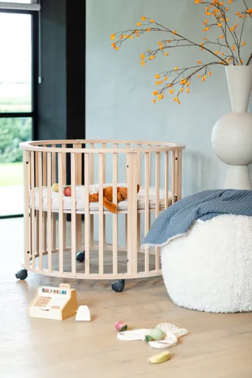 Koeka Amsterdam Wafel Wiegdeken - Maat 100 x 75 - Cotton Fleece - Bluestone 