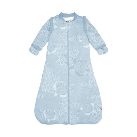 Lodger Slaapzak Hopper Met Afristbare Mouwen - Maat 86/98 - Matcha Blue Fogg