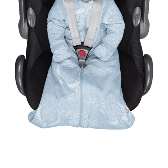 Lodger Slaapzak Hopper Met Afristbare Mouwen - Maat 86/98 - Matcha Blue Fogg