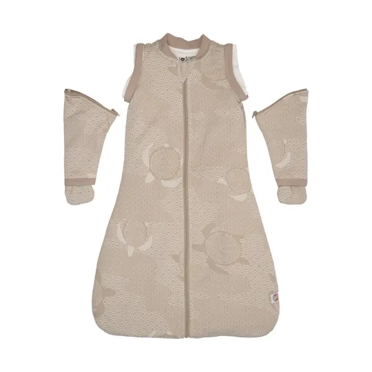 Lodger Slaapzak Hopper Met Afritsbare Mouwen - Maat 50/62 - Matcha Beige