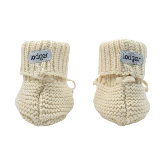 Lodger Gebreide Slofjes Met Kabel - 0-6 Mnd 