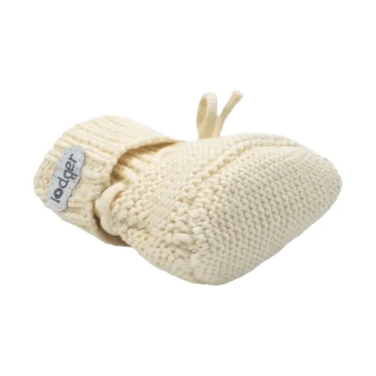 Lodger Gebreide Slofjes Met Kabel - 0-6 Mnd 