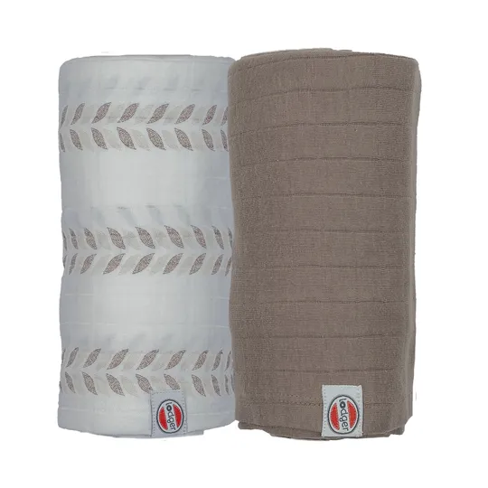 Lodger Swaddler Solid Matcha 2-Pack 110x110