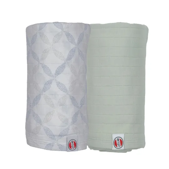 Lodger Swaddler Solid Matcha 2-Pack 110x110