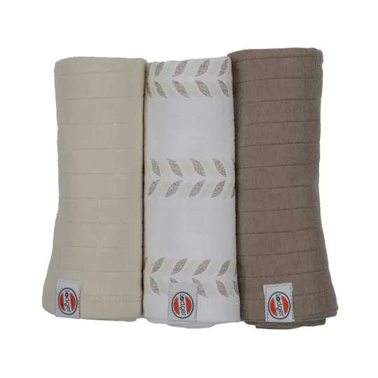 Lodger Swaddler Solid Matcha 3-Pack 70x70