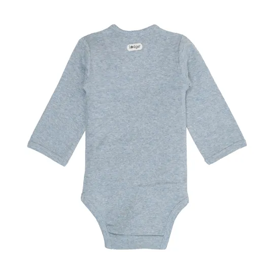 Lodger Romper Lange Mouw - Melange Blue Fogg