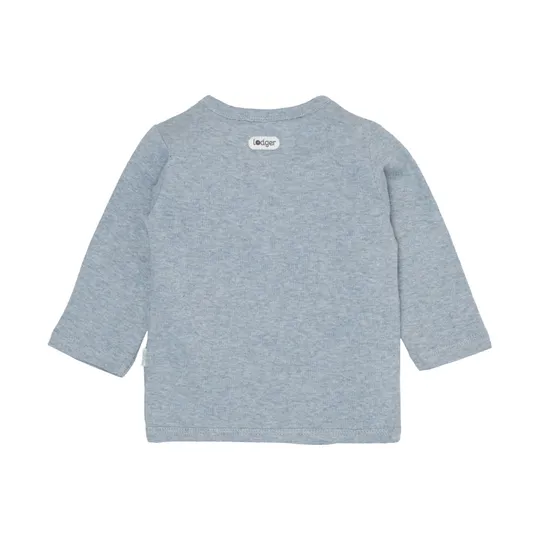 Lodger Melange Overslag Shirt - Blue Fogg