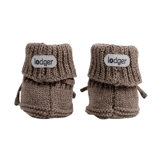 Lodger Slofjes Gebreid Met Kabel - 0-6 mnd