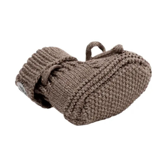 Lodger Slofjes Gebreid Met Kabel - 0-6 mnd