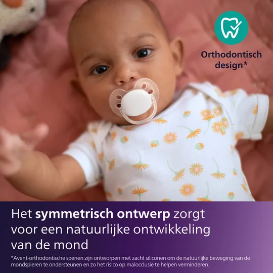 Philips Avent Ultra Soft Fopspeen - 0-6 Mnd - 2 Stuks - Plant-based 
