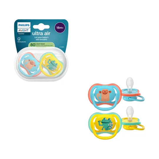 Philips Avent Ultra Air Fopspeen - 18+ Mnd - 2 Stuks - Plant-based