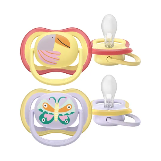 Philips Avent Ultra Air Fopspeen - 0-6 Mnd - 2 Stuks - Plant-Based