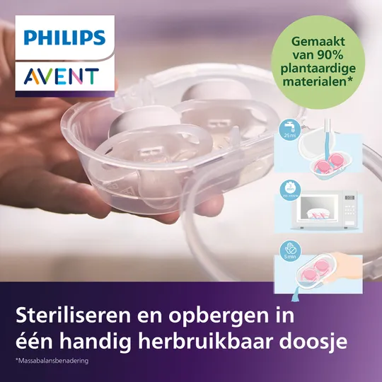 Philips Avent Ultra Air Fopspeen - 6-18 Mnd - 2 Stuks - Plant-based - Glow In The Dark