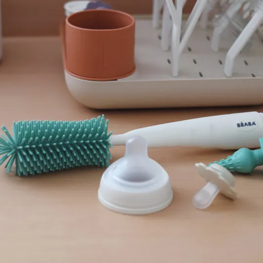 Beaba Flessenborstel - Silicone - Sage Green
