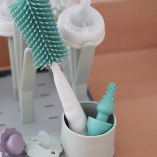 Beaba Flessenborstel - Silicone - Sage Green
