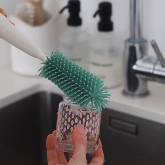 Beaba Flessenborstel - Silicone - Sage Green