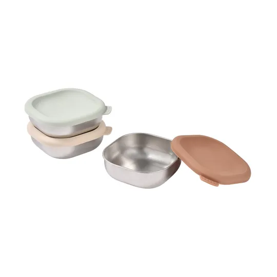 Beaba RVS Snack Doosjes - Multi Use X3 - Natural