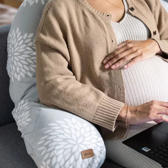 Beaba Verzorgingskussen - Big Flopsy - Grijs - Bloem