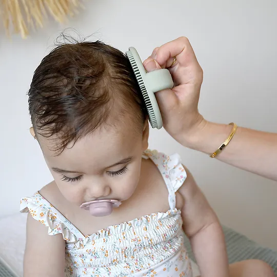 Beaba Baby Haarborstel - Siliconen - Groen