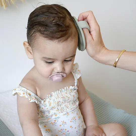 Beaba Baby Haarborstel - Siliconen - Groen