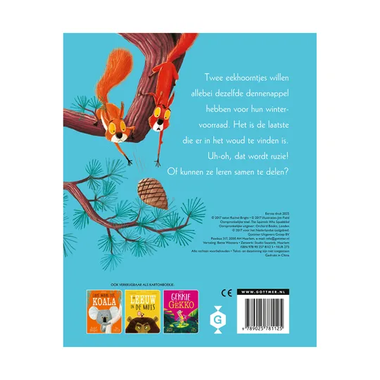 Gottmer Kartonboek - Twee vechtende eekhoorntjes