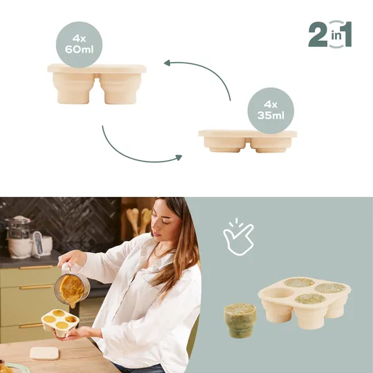 Babymoov Set Silicone Bewaarpotjes + Sabbelaar