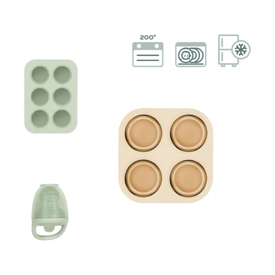 Babymoov Set Silicone Bewaarpotjes + Sabbelaar