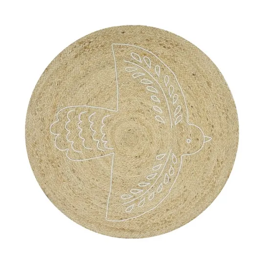 Puck Bird Vloerkleed - 90 cm - Jute