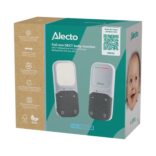 Alecto DBX 135 Full Eco Dect Babyfoon met Licht