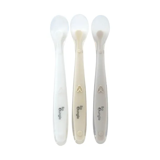 Bo Jungle Siliconen Lepeltjes – 3 Stuks 