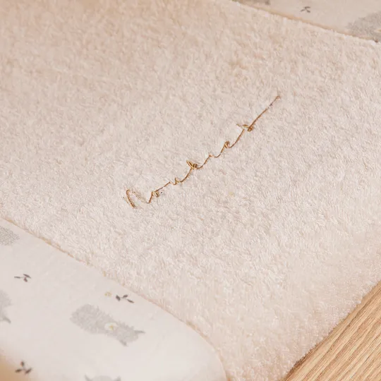 Noukie's F&O Aankleedkussen Hoes - Badstof - 45 x 67 cm - Wit 