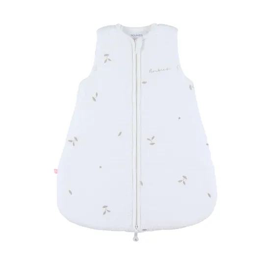 Noukie's F&O Slaapzak Met Borduursel - Gewatteerde Mousseline - Wit