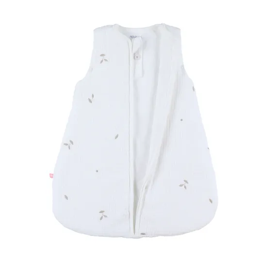 Noukie's F&O Slaapzak Met Borduursel - Gewatteerde Mousseline - Wit