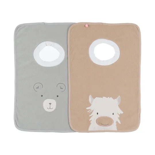 Noukie's F&O Slabbetje - 2 Stuks - Badstof 