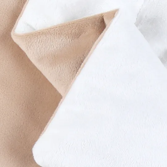 Noukie's F&O Deken - 75 x 100 cm - Veloudoux - Beige/Wit 