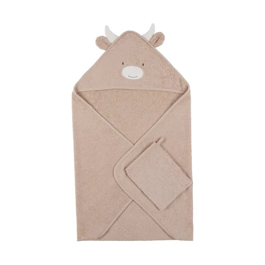 Noukie's F&O Badcape - 75 x 75 cm - Badstof - Beige 